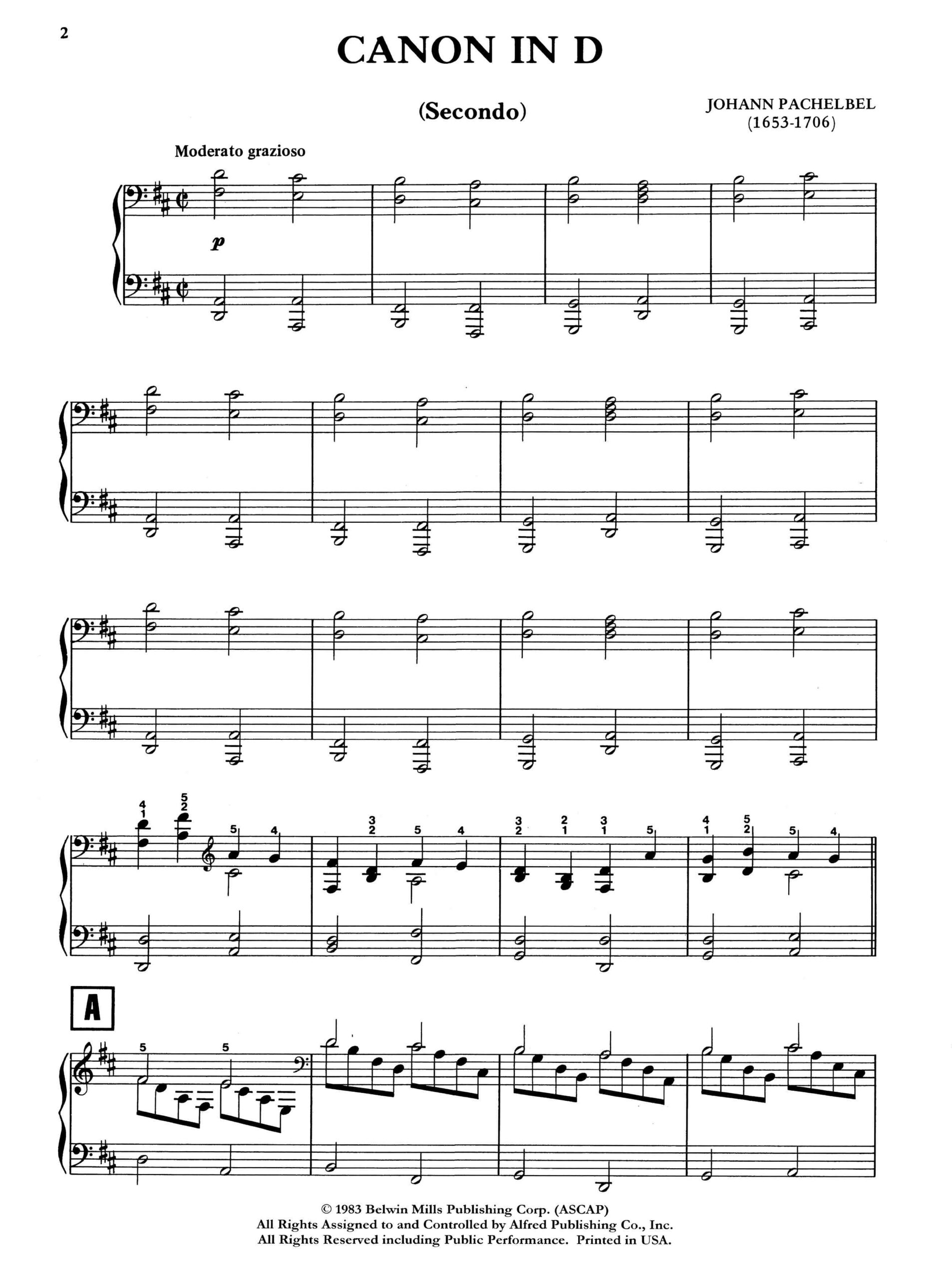 Canon In D (Advanced Duet)