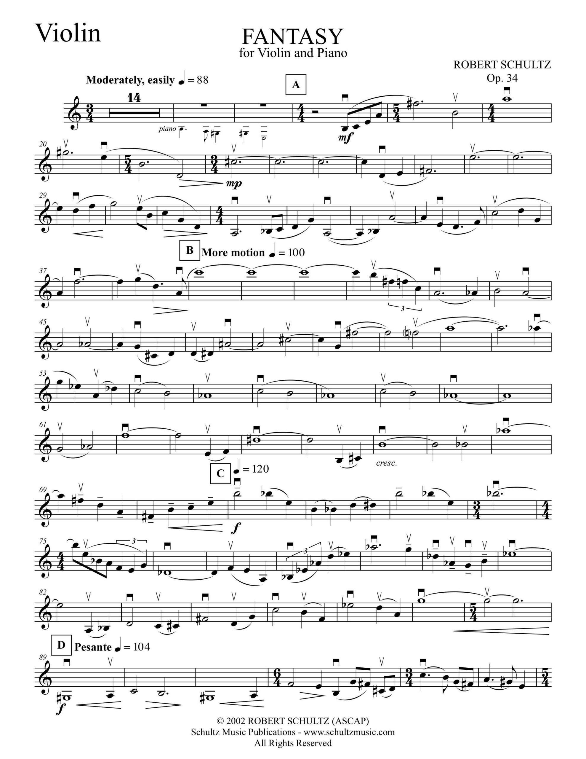 Fantasy for Violin and Piano - Image 3