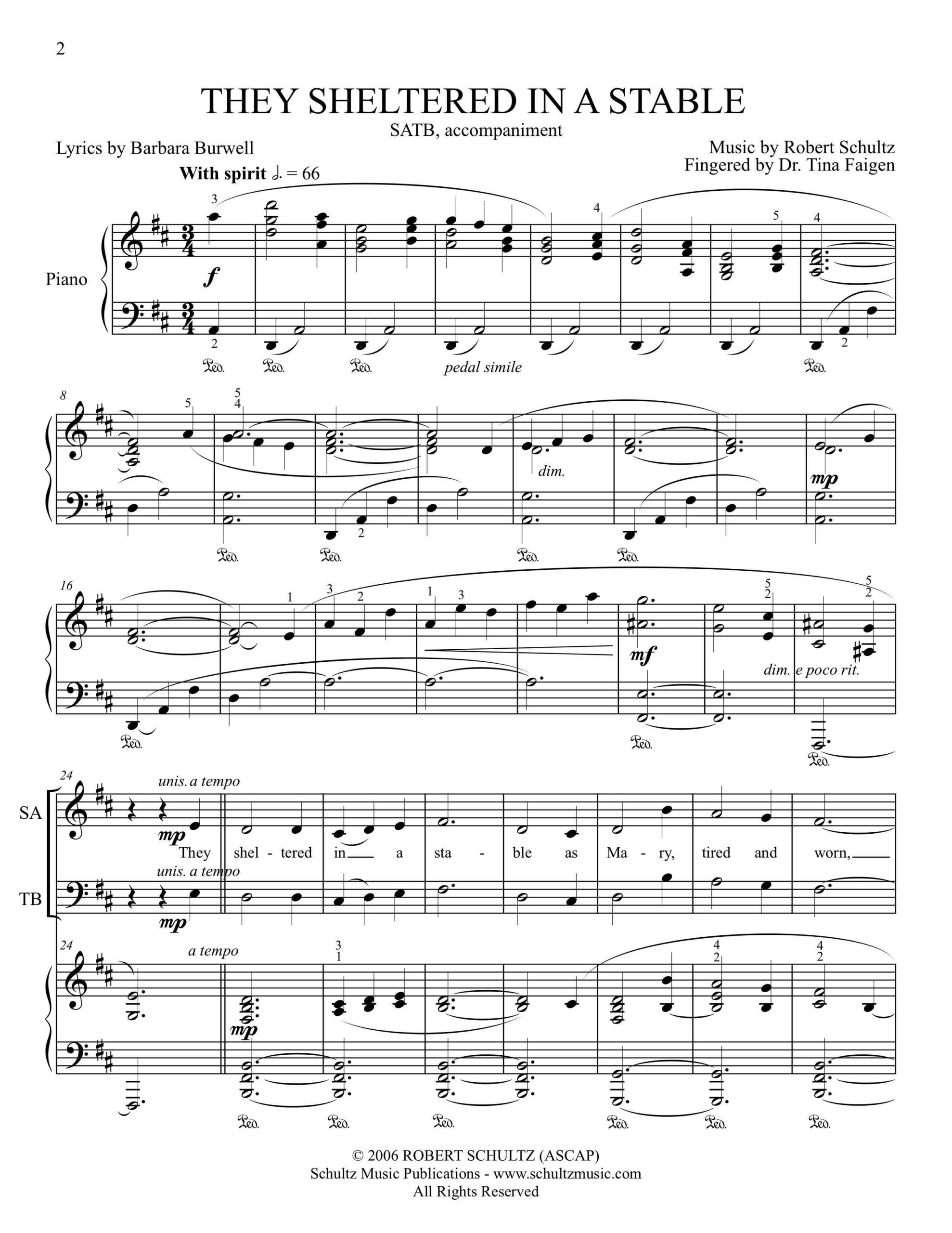 They Sheltered SATB/Piano-dig L