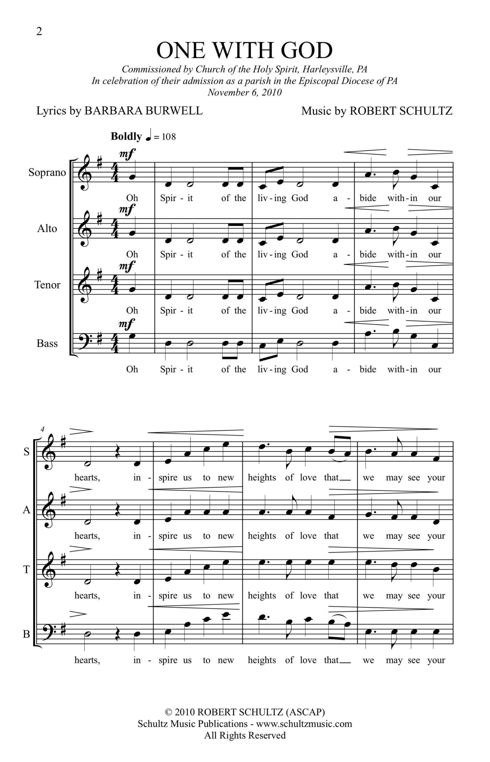 One With God (SATB-digital oct)