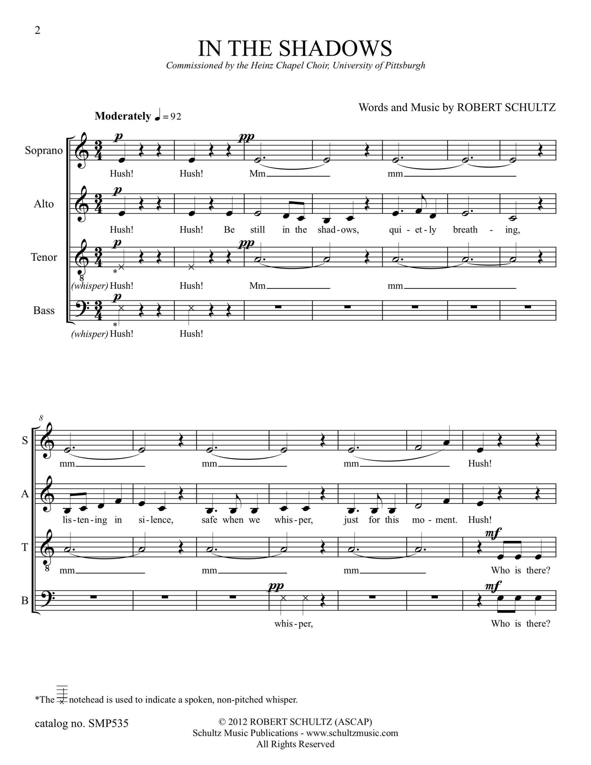 In The Shadows (SATB)
