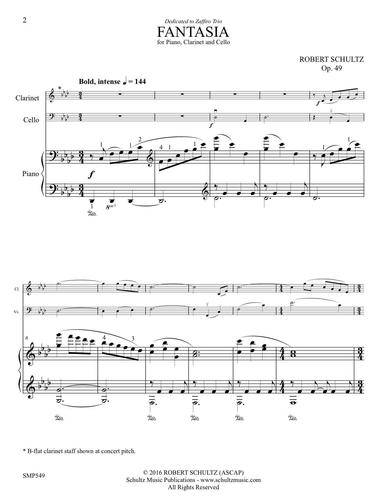 Traitor / Heather Sheet music for Piano, Clarinet in b-flat, Cello